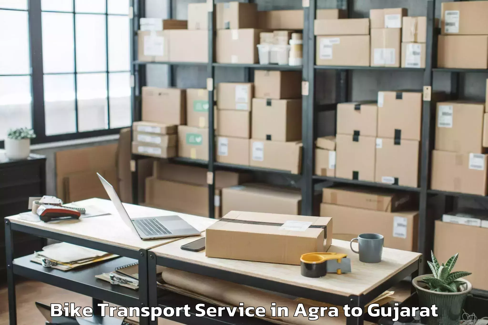 Easy Agra to Karjan Bike Transport Booking